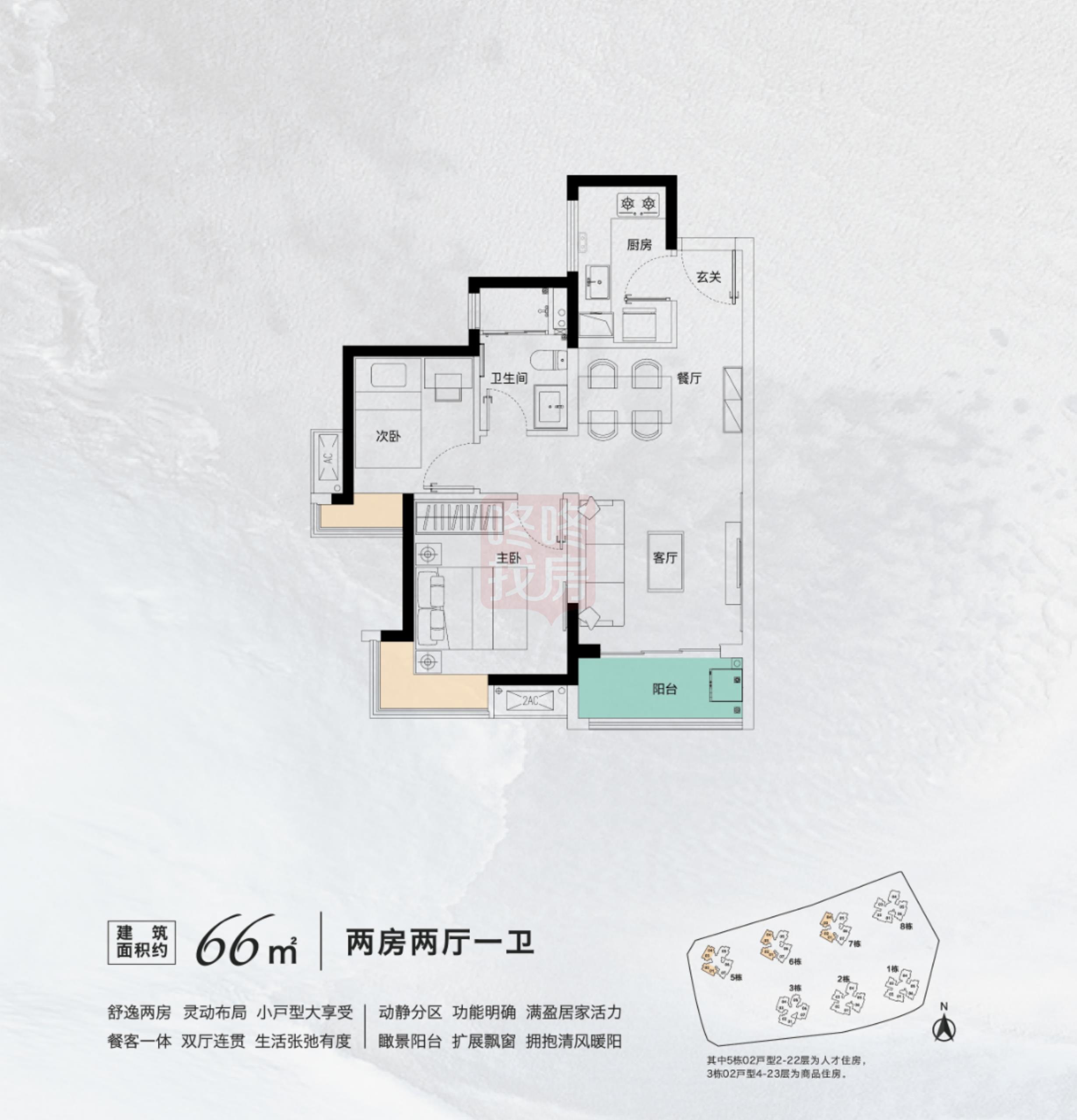 润樾山:首推建面约66-89㎡品质小户,坪山总价2字头起新盘(图5)